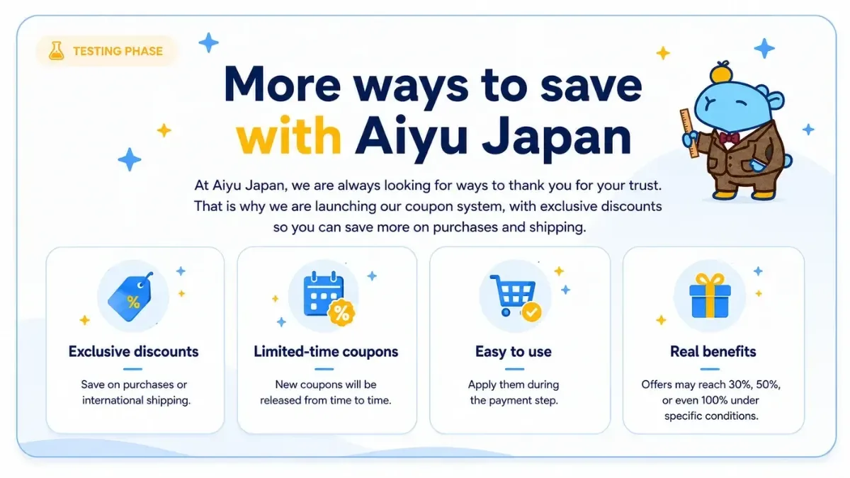 Aiyu Japan coupon benefits: exclusive discounts, limited-time coupons, easy use and special benefits